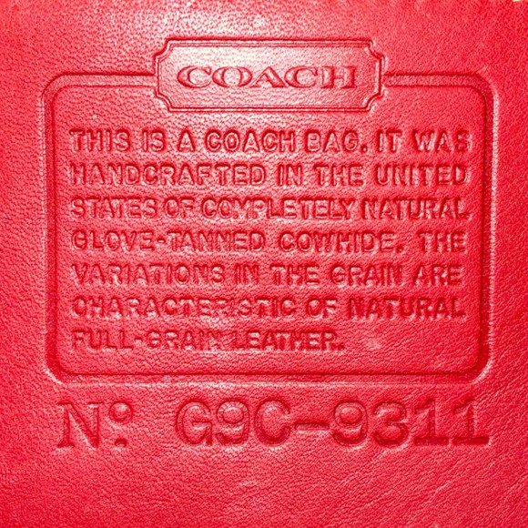 Coach Vintage Red Top-Handle Bleeker Demi-zip 9311 Made in the United States - Picture 12 of 16